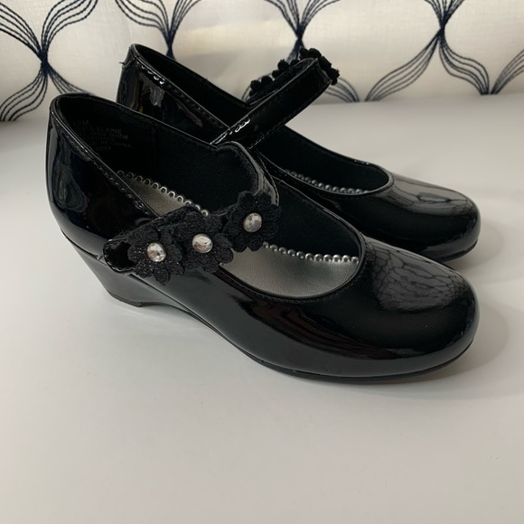 Rachel Shoes Other - Rachel Girl dress wedge Shoes Size 12 Black